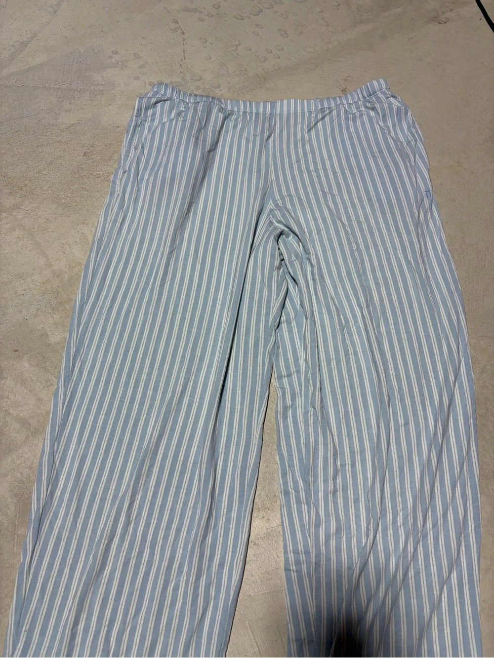 Tommy John Light Blue Striped Lounge Pants large